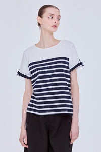 Clean Striped Contrast Tee