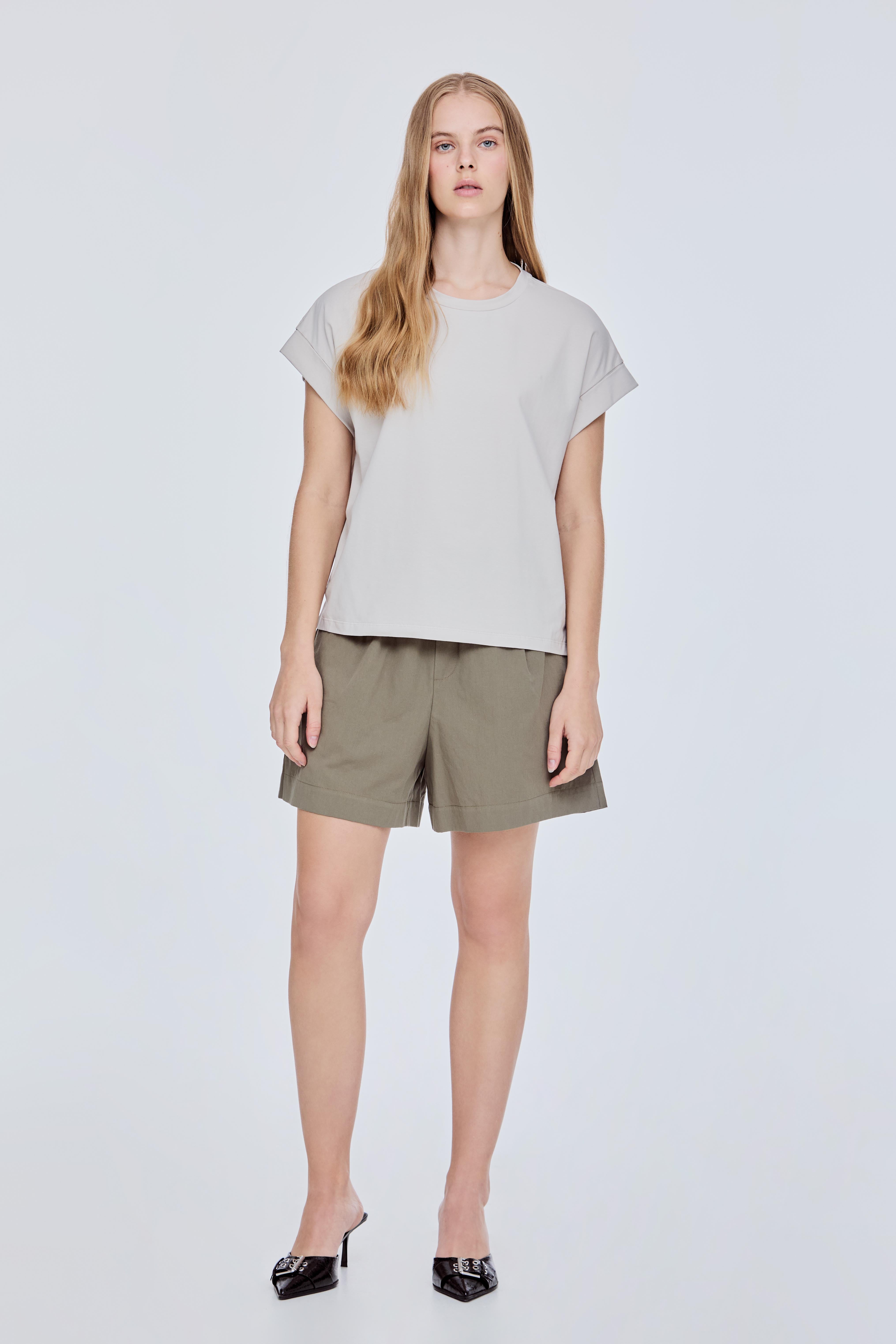 Basic Folded Cuff Tee