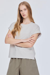 Basic Folded Cuff Tee