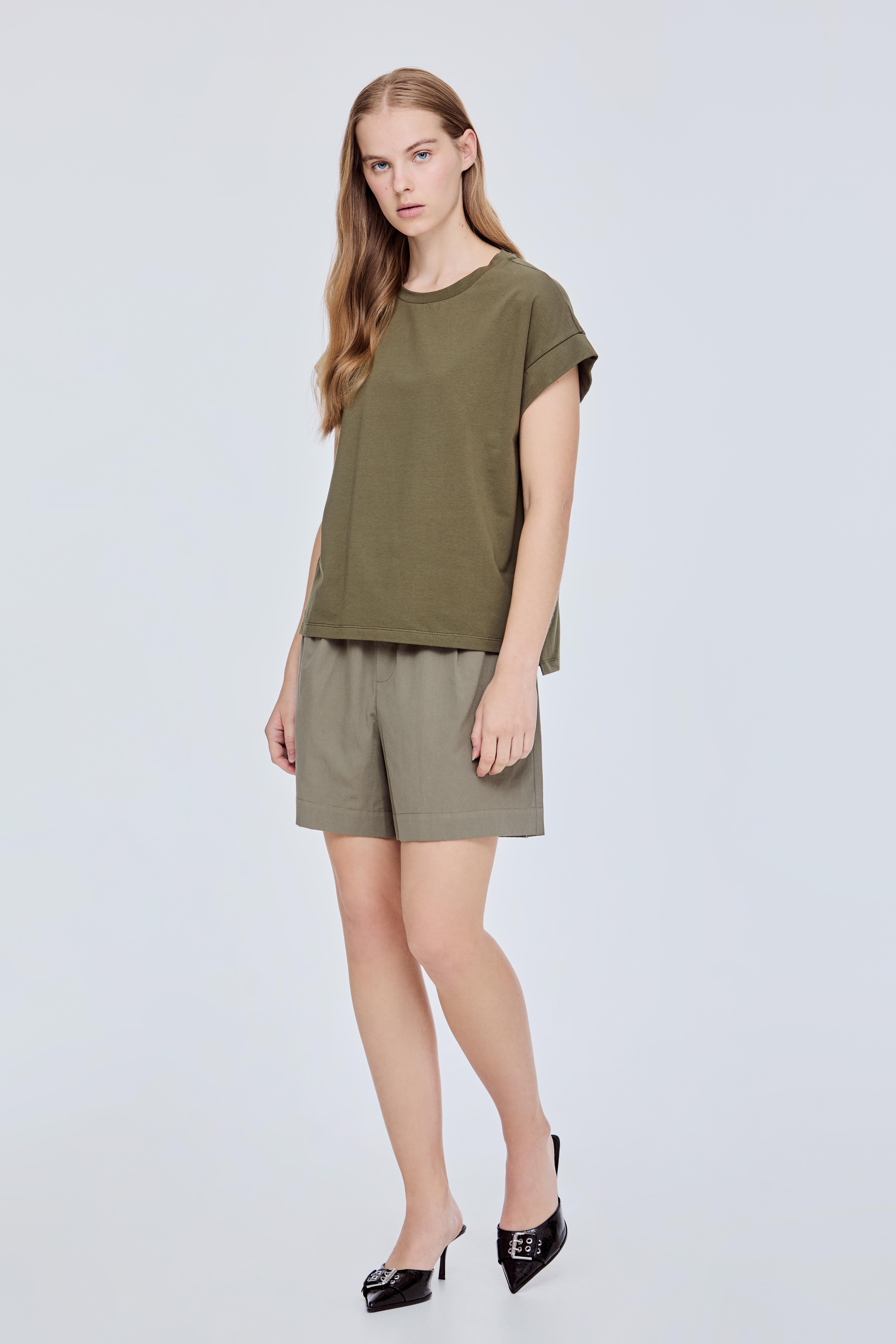 Basic Folded Cuff Tee