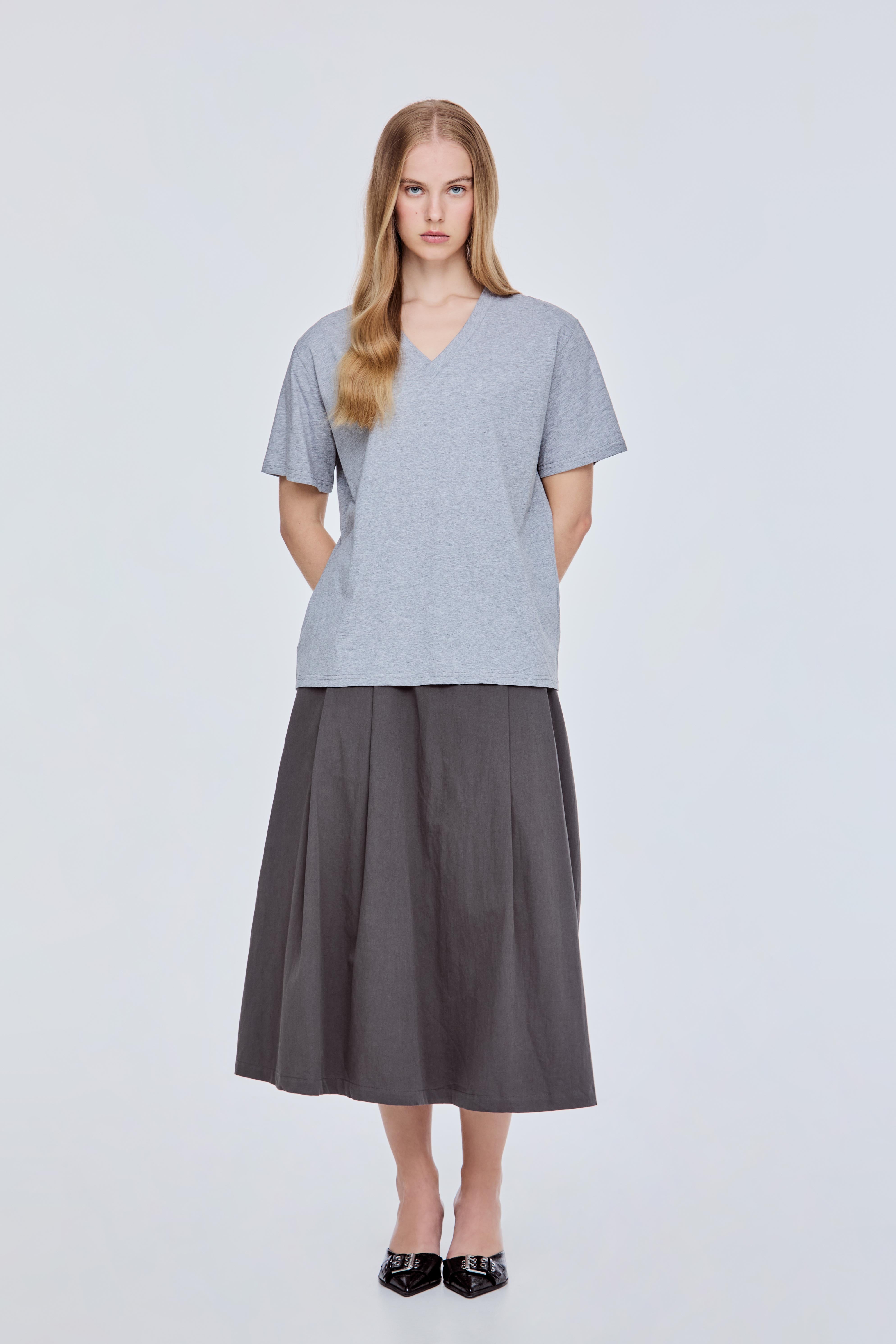 Boxy V-Neck Tee