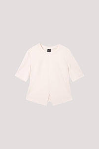 Front Slit Fitted Waist Top