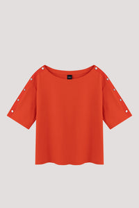 Top With Buttons on Sleeves