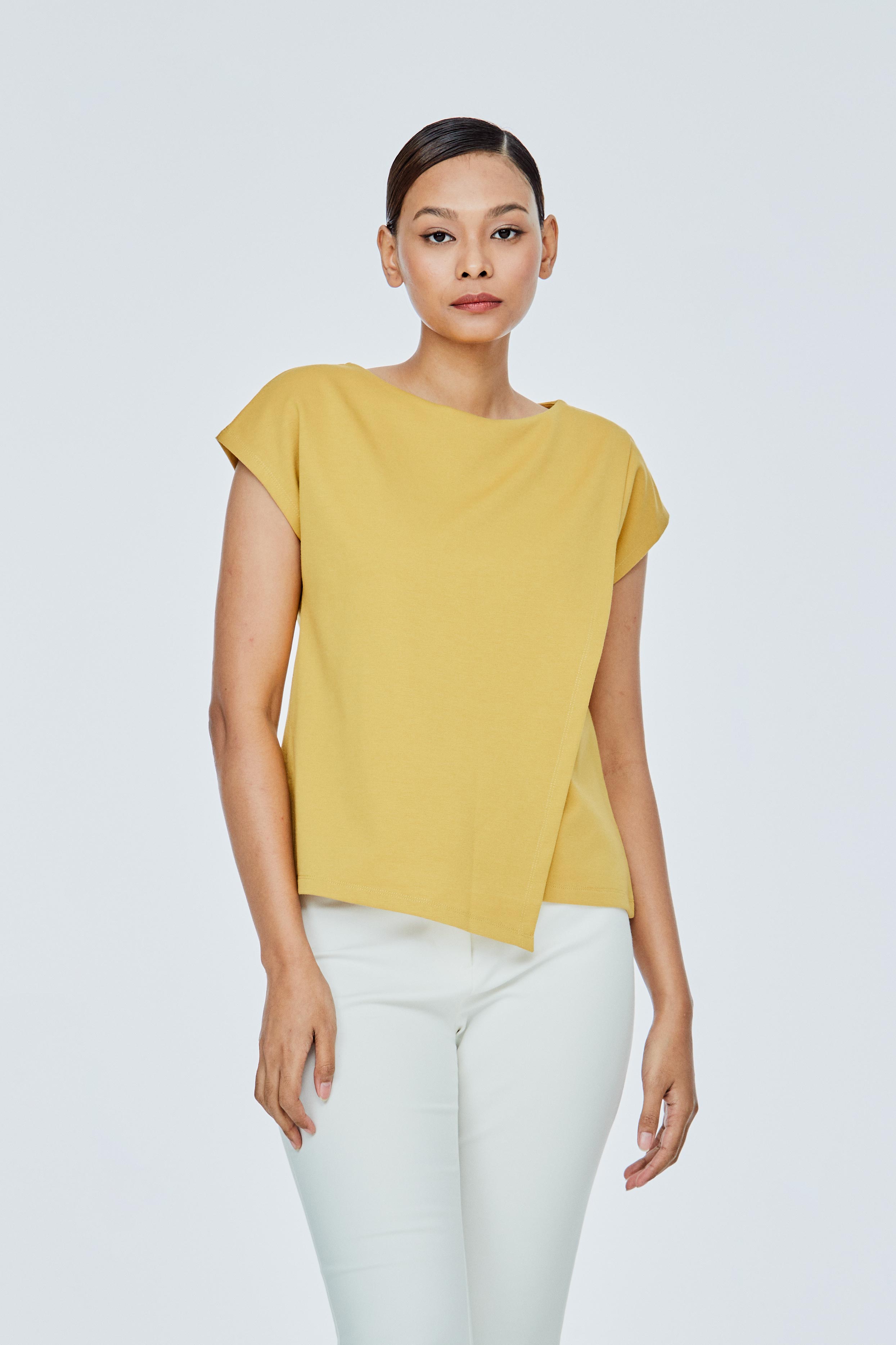 Asymmetrical Panelled Tee Blouse