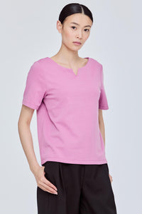 Slashed Necklined Tee