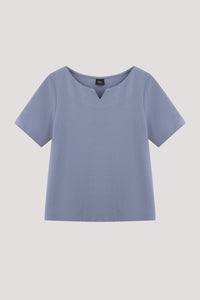 Slashed Necklined Tee