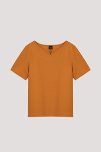 Slashed Necklined Tee
