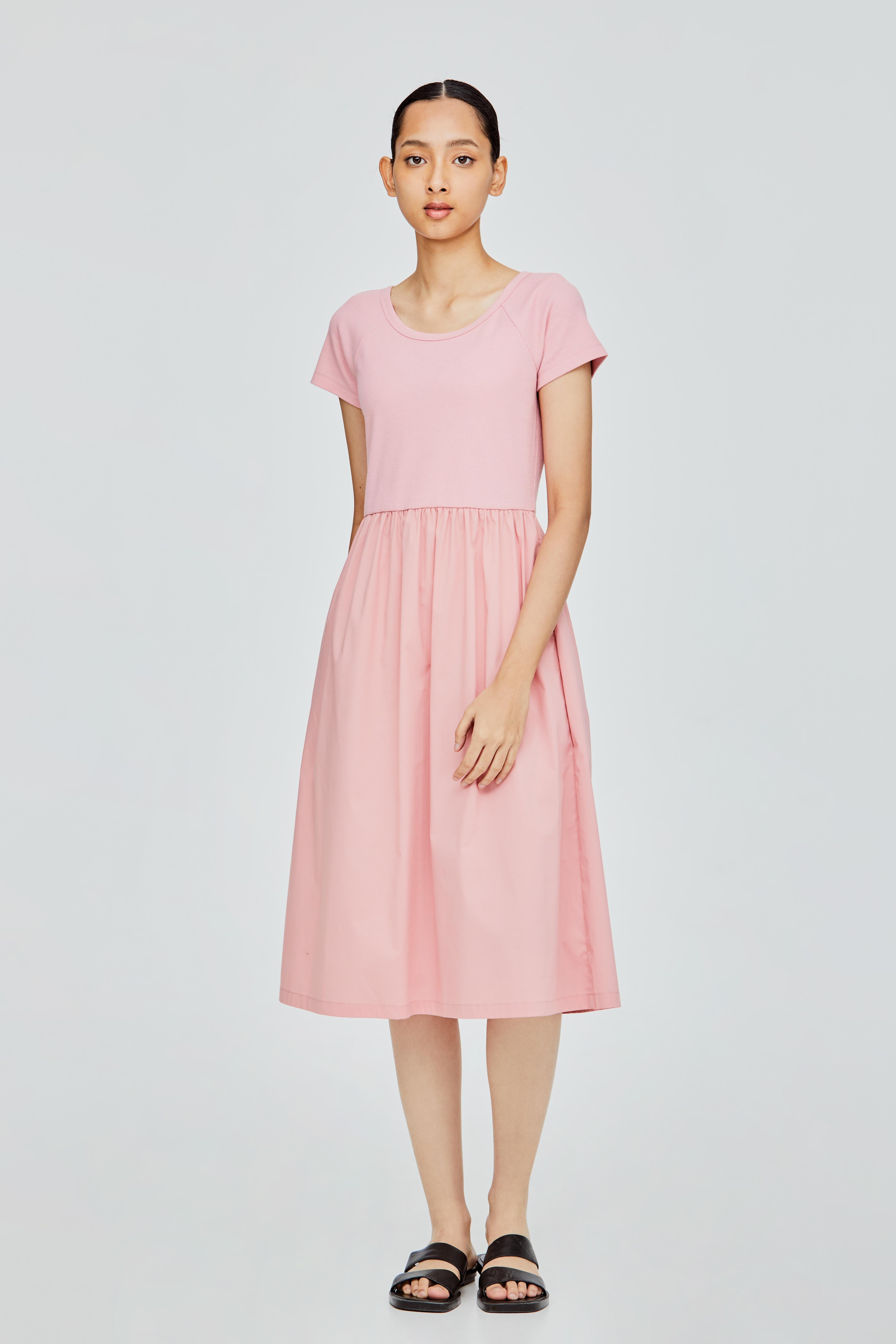 raglan t shirt dress Cotton Modal Raglan T-Shirt Dress - Dusk Stripe