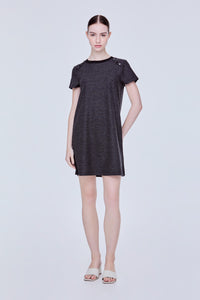 Button Detail A Line Dress