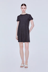 Button Detail A Line Dress