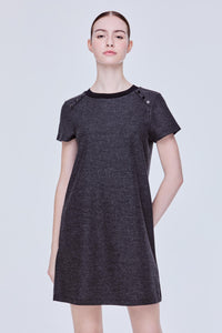 Button Detail A Line Dress
