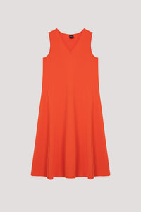 Sleeveless V-Neck Midi Dress