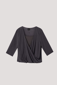 Drapey Ruched Long Sleeve Tee
