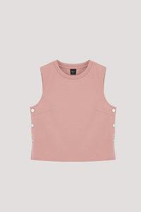 Cropped Side Button Tee