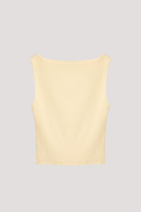 Clean Sleeveless Boat Neck Top