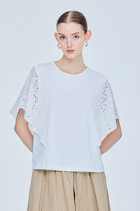 Embroidered Sleeve Top