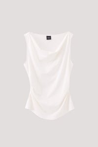 Sleeveless Cowl Neck Tee