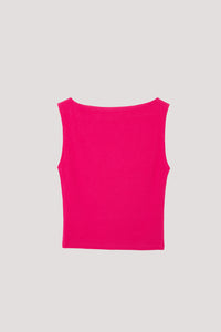 Clean Sleeveless Boat Neck Top