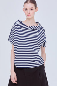 Collared Boat Neck Top