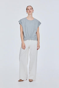 Elasticated Sleeveless Top