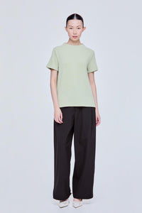 Wide Mock Neck Tee
