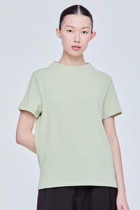 Wide Mock Neck Tee