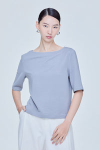 Fine Textured Half Sleeve Top