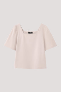 Puffy Sleeve Square Neck Top