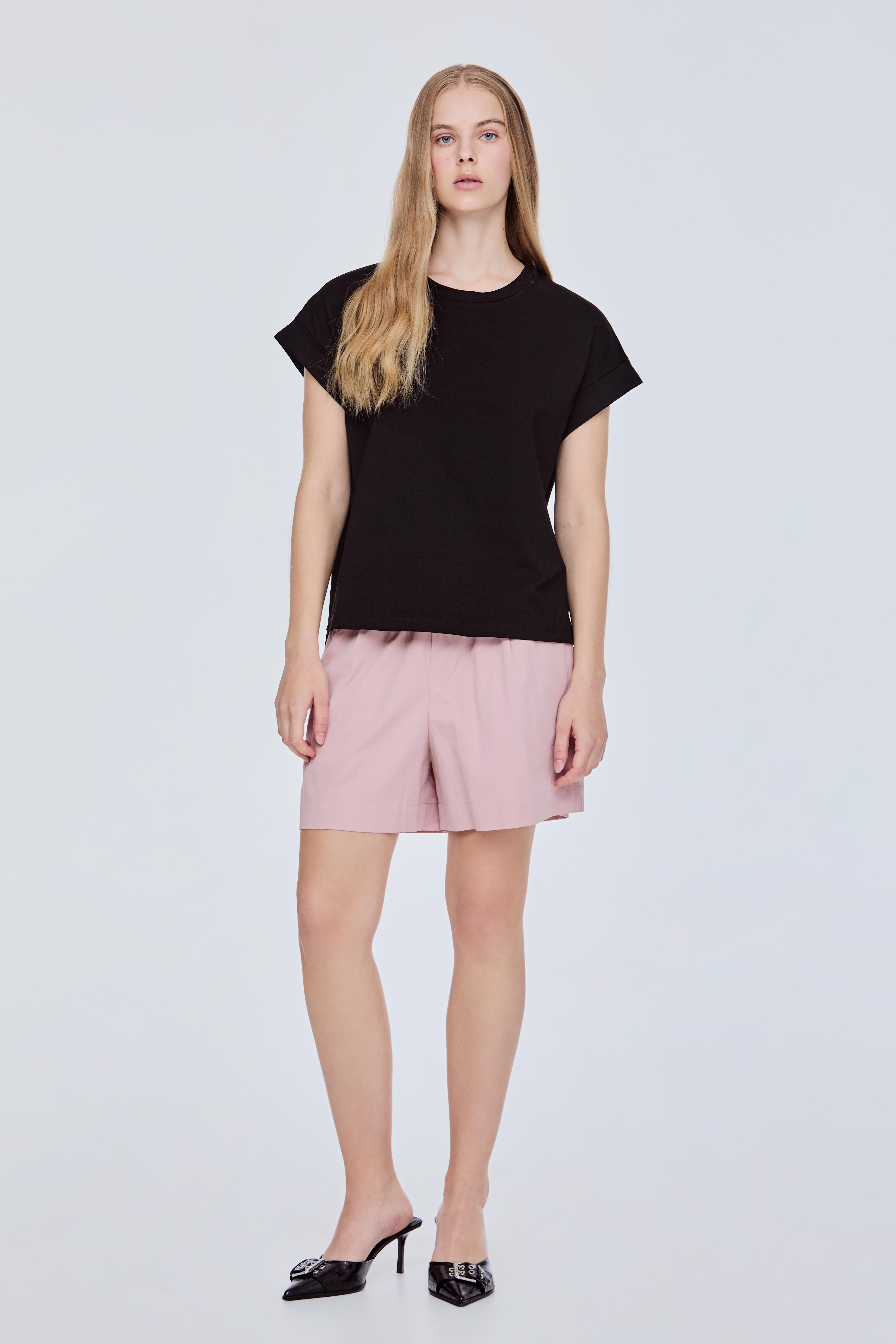 Basic Folded Cuff Tee