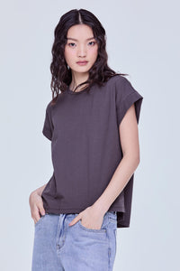 Basic Folded Cuff Tee