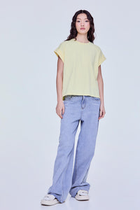 Basic Folded Cuff Tee