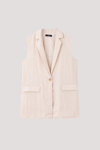Notched Lapel Vest Blazer
