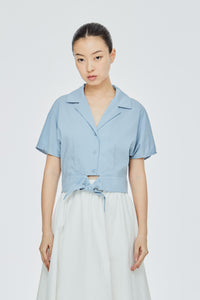Notched Lapel Magyar Blouse