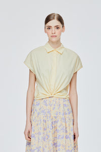 Magyar Knotted Hem Blouse