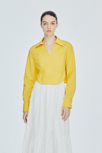 Princess Seam Crop Blouse