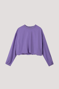 Crop Bubble Hem Top