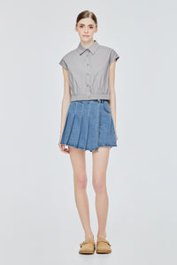 Elasticated Hemming Crop Top