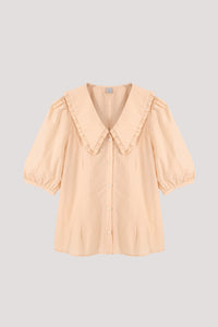 Peterpan Collar With Ruffles Top