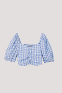 Gingham Ruched Top