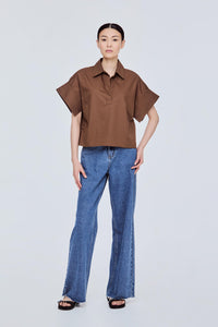 Boxy Decorated Cuffs Blouse