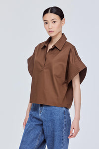 Boxy Decorated Cuffs Blouse