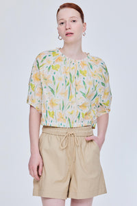 Printed Raglan Blouse