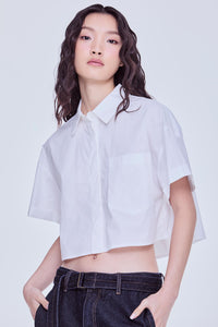 Collared Cropped Shirt