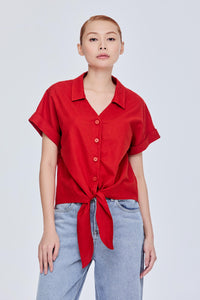 Linen Knot Blouse