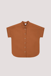 Short Sleeve Button-Down Blouse