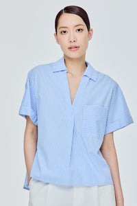 A-Line Flare Collared Blouse