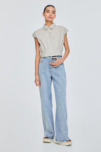 Boxy Snap Button Top