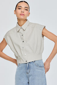 Boxy Snap Button Top