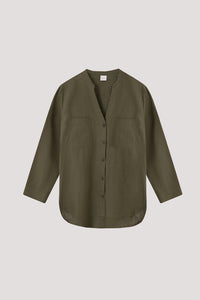 Linen Pocket Blouse