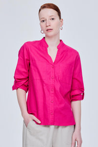 Linen Pocket Blouse